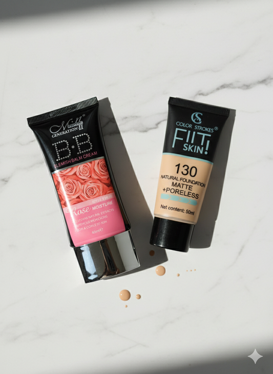 FIIT SKIN Natural Matte Foundation ++Poreless and BB Cream
