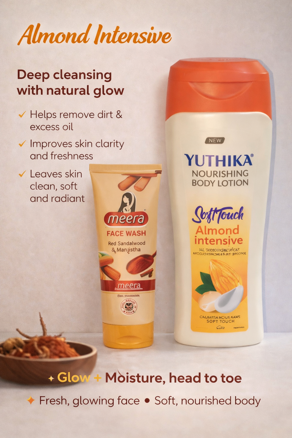 2in1 Maaro face wash and Yuthika Body Lotion