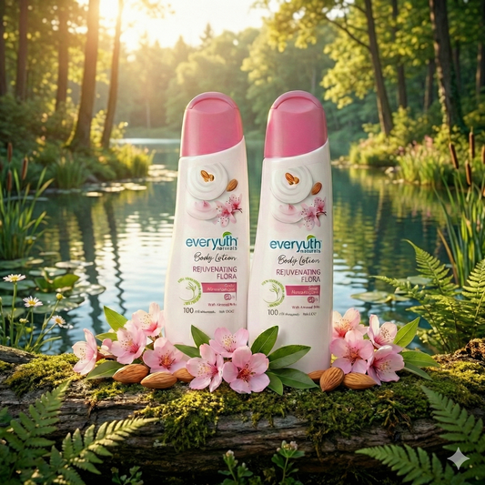 Everyuth Naturals Rejuvenating Flora Body Lotion β 48Hr Hydration with Pure Almond Milk