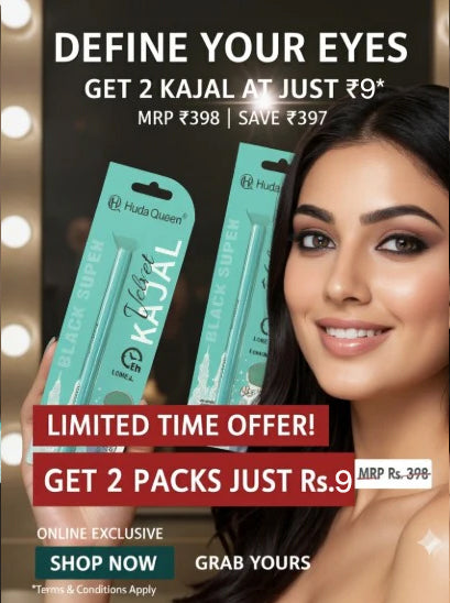 Huda Queen Velvet Kajal 24 hrs Long Stay(2 Packs of Kajal)