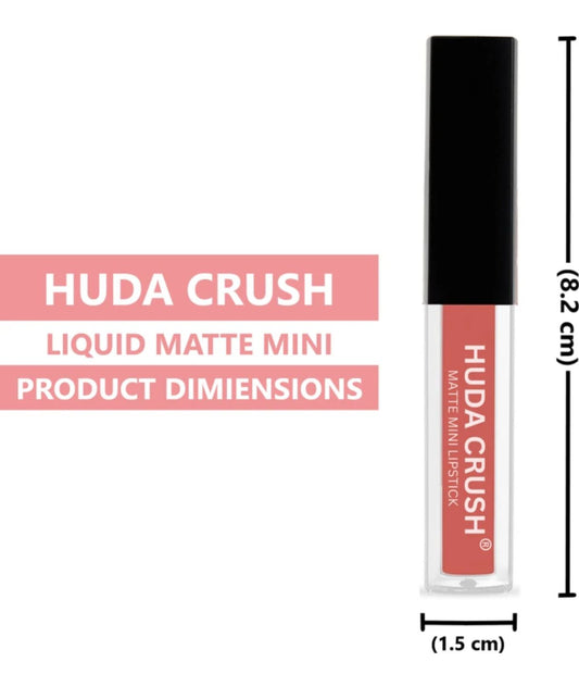 Huda Crush Professional Colour Sensational Liquid Lipstick Combo Pack Set of 4,super Matt Finish(Nude Edition)