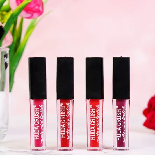 Huda Crush 4 in 1 pack... Waterproof SuperStay (Maroon,Magenta, Red,Wine)