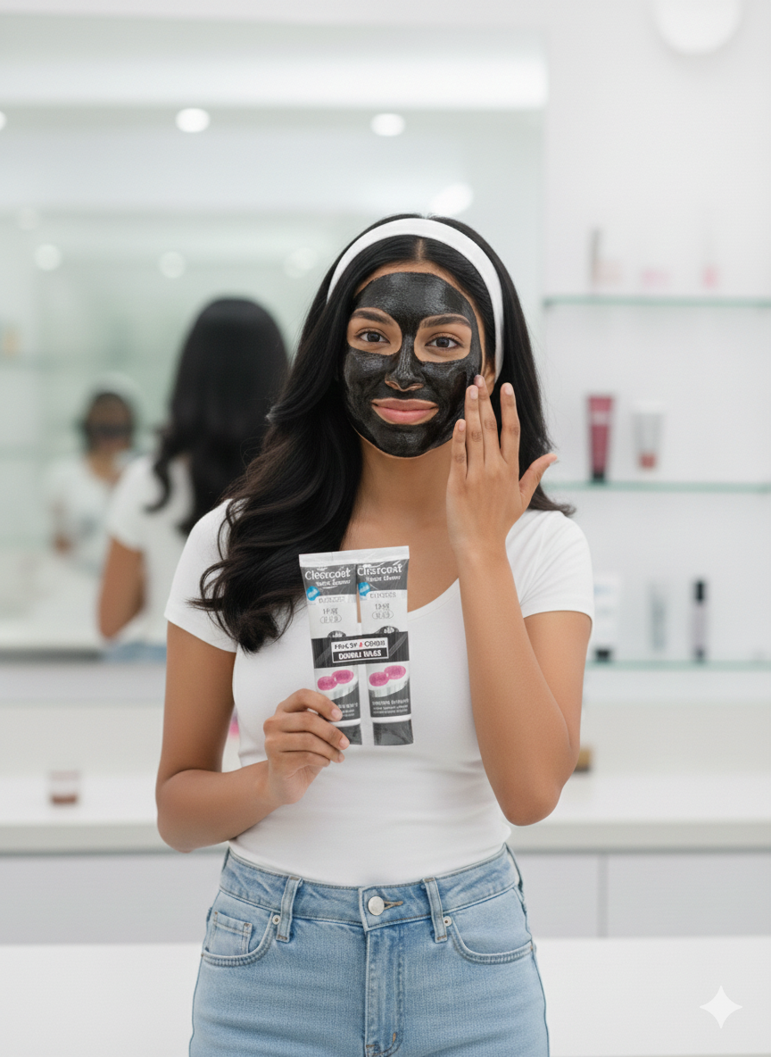 Bright & Clear Skin Combo — Charcoal Peel-Off Mask Pack of 1 + Aloe Vera Gel Pack of 1