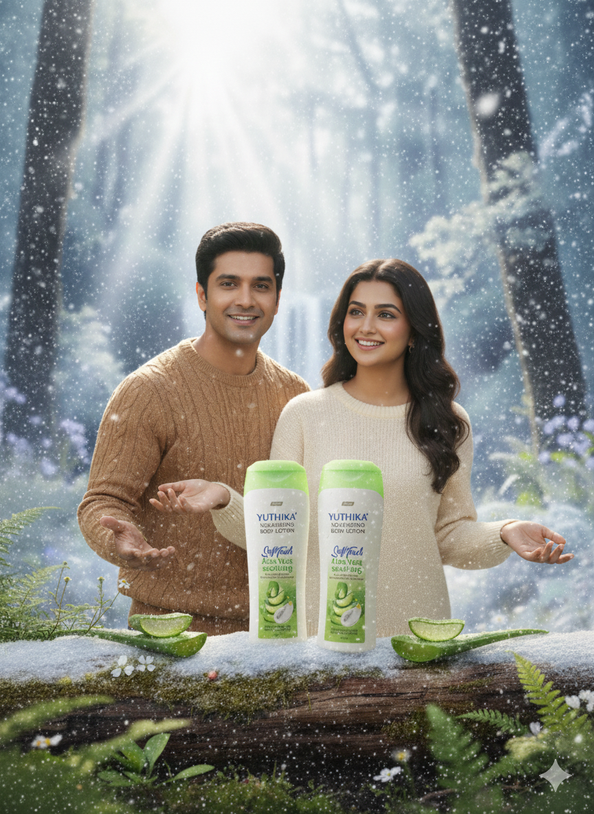 Pack of 2 of 100 ml each| Yuthika Nourishing Soft Touch Body Lotion For Women | Men Aloevera Intensive