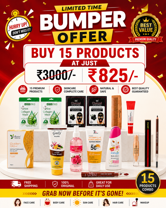 15 Premium Beauty & Personal Care Products Combo Pack | Worth ₹3000 | Only ₹825