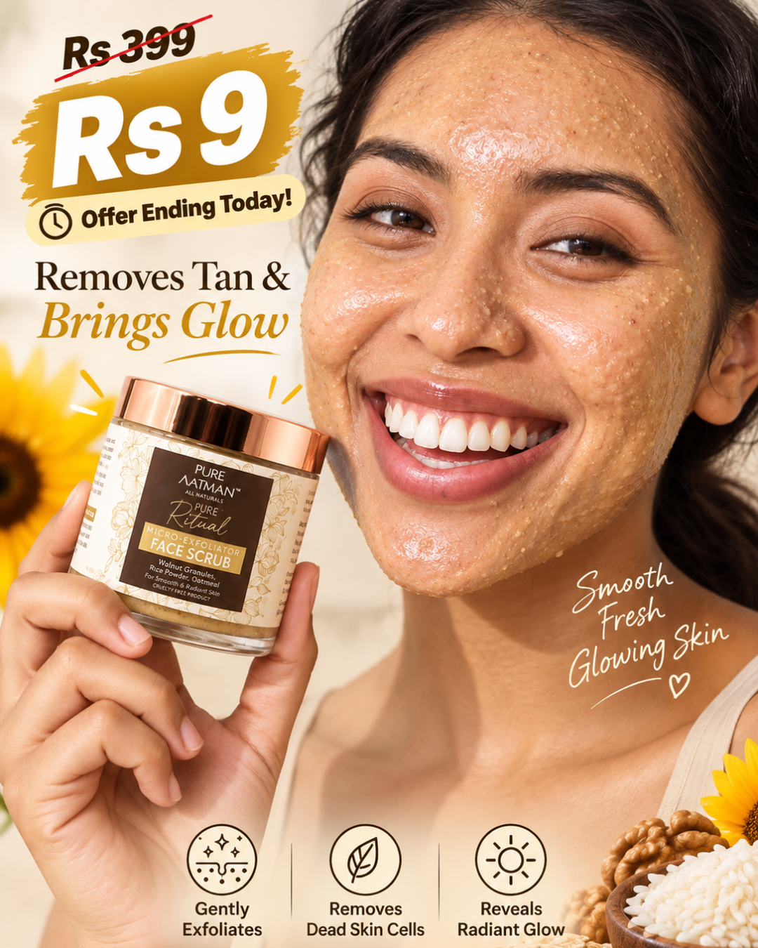 PURE AATMAN Pure Essence Micro-Exfoliator Face Scrub @Rs9