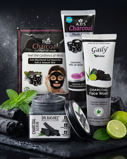 Summer Charcoal Skin Care Combo (4-in-1 Detox Kit) At Rs 299