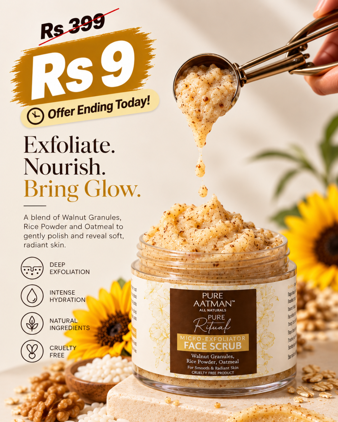 PURE AATMAN Pure Essence Micro-Exfoliator Face Scrub @Rs9