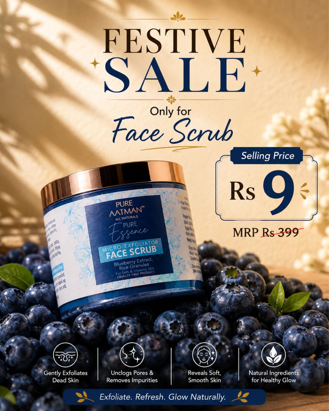 PURE AATMAN Pure Essence Micro-Exfoliator Face Scrub @Rs9
