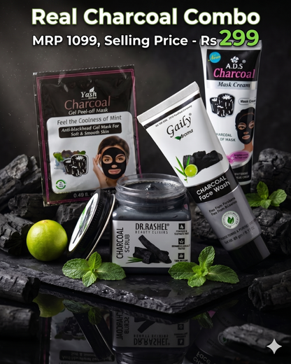 Summer Charcoal Skin Care Combo (4-in-1 Detox Kit) At Rs 299