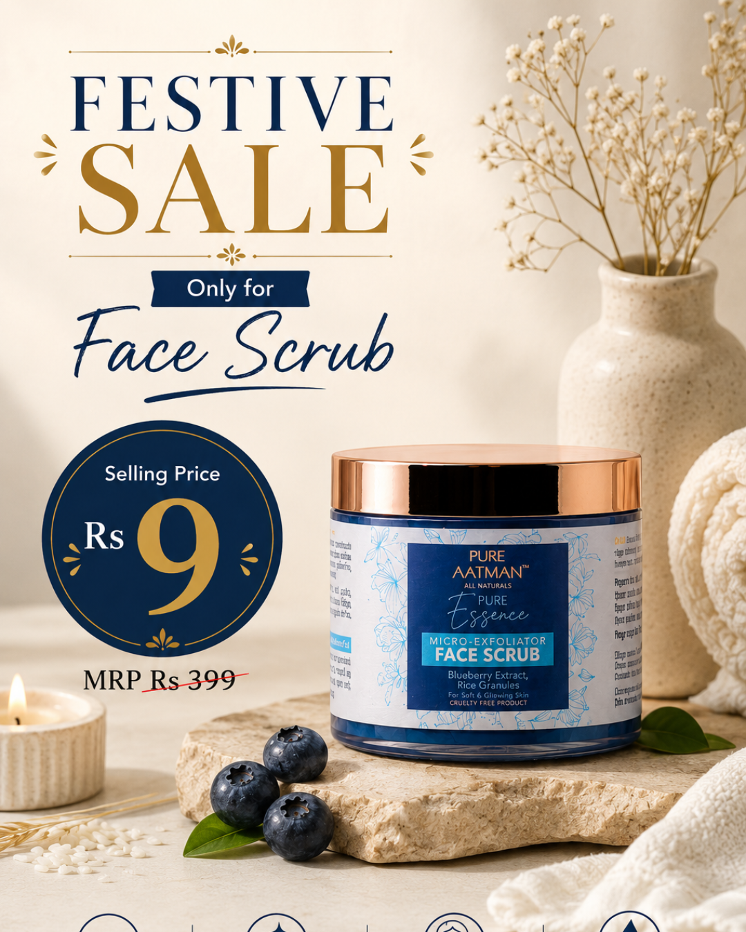 PURE AATMAN Pure Essence Micro-Exfoliator Face Scrub @Rs9