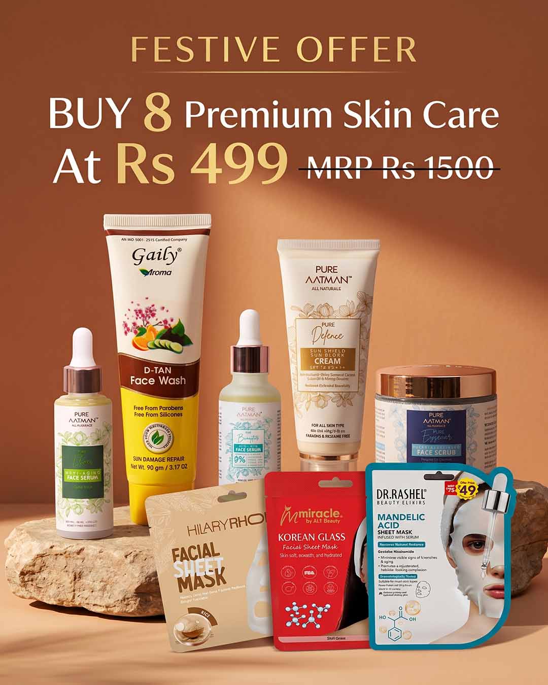 8-Piece Premium Skincare Festive Bundle @499  -FESTIVE SALE