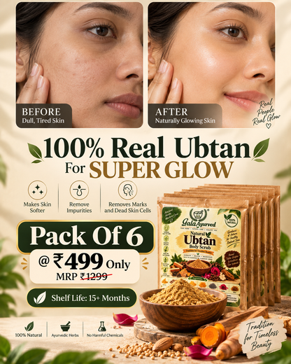 Pack of 6 - Gala Ayurved Natural Ubtan Body Scrub @499