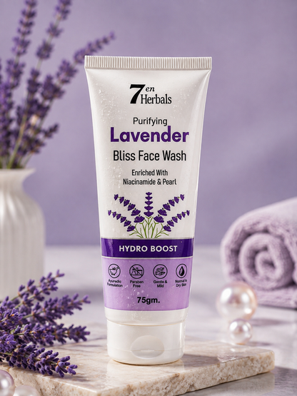 7 Herbals Vitamin C Sunscreen SPF 50 + Lavender Bliss Face Wash Combo | Daily Sun Protection & Gentle Cleansing