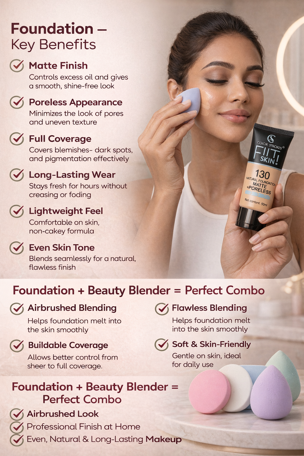 The Ultimate Guide to 2-in-1 FIIT Foundation & Beauty Blenders