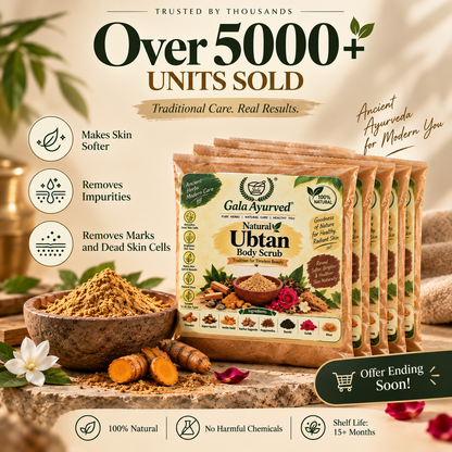 Pack of 6 - Gala Ayurved Natural Ubtan Body Scrub @499