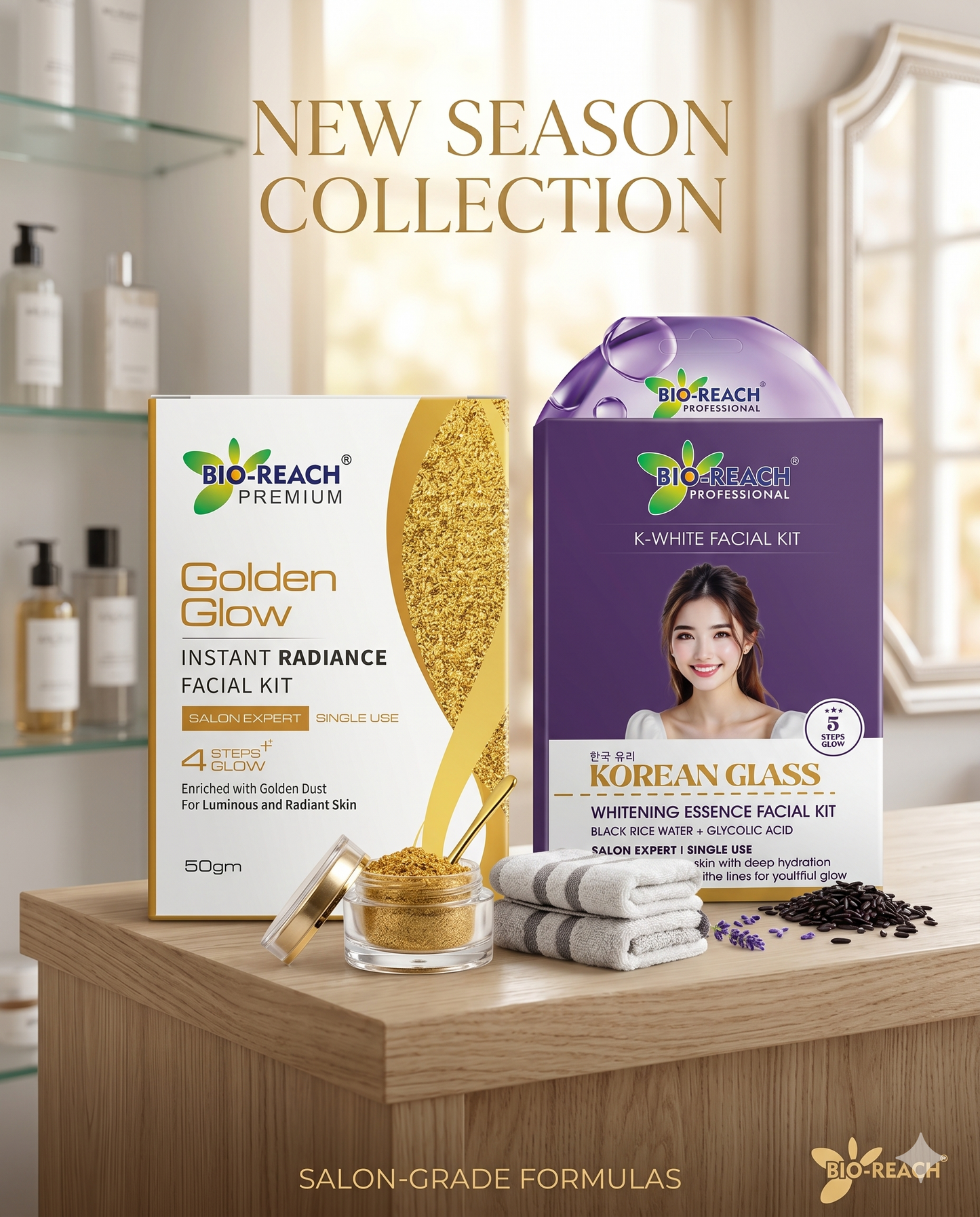 Double Glow Facial Combo (Golden Glow + K-White Facial Kit)