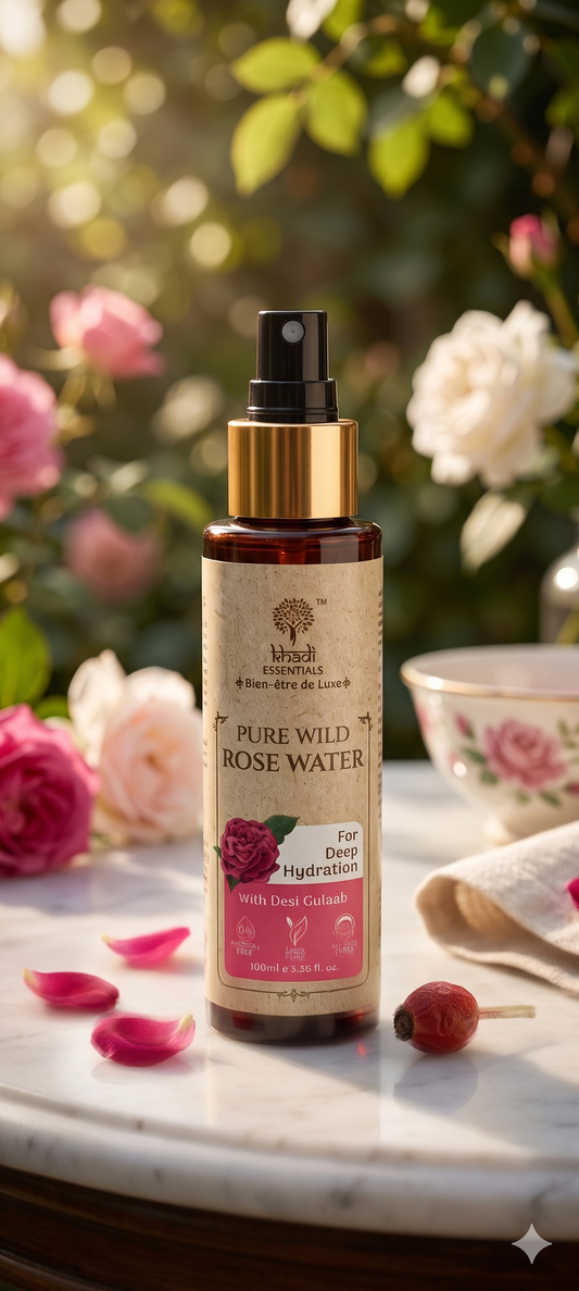 Khadi Essentials Pure Wild Rose Water Spray (100 ml)