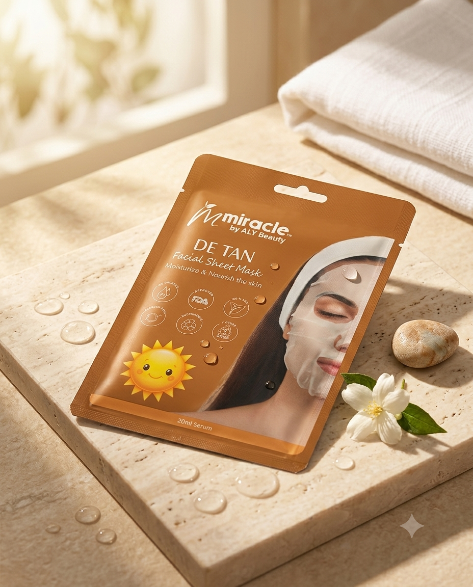 6-Piece Brightening & Glow Skincare Combo | Face Wash + 5 Sheet Masks