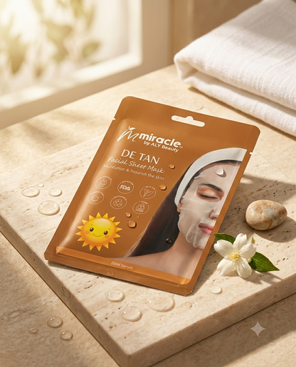 6-Piece Brightening & Glow Skincare Combo | Face Wash + 5 Sheet Masks