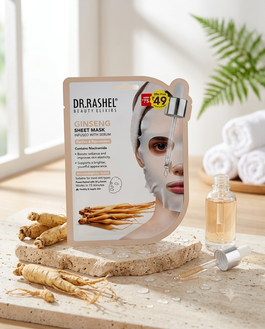 6-Piece Brightening & Glow Skincare Combo | Face Wash + 5 Sheet Masks