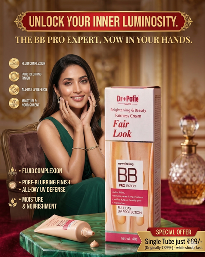 Dr. Pofie Fair Look BB Cream | Brightening & Beauty Fairness Cream | Full Day UV Protection (Pack of 2)