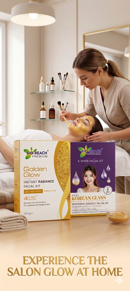 Double Glow Facial Combo (Golden Glow + K-White Facial Kit)