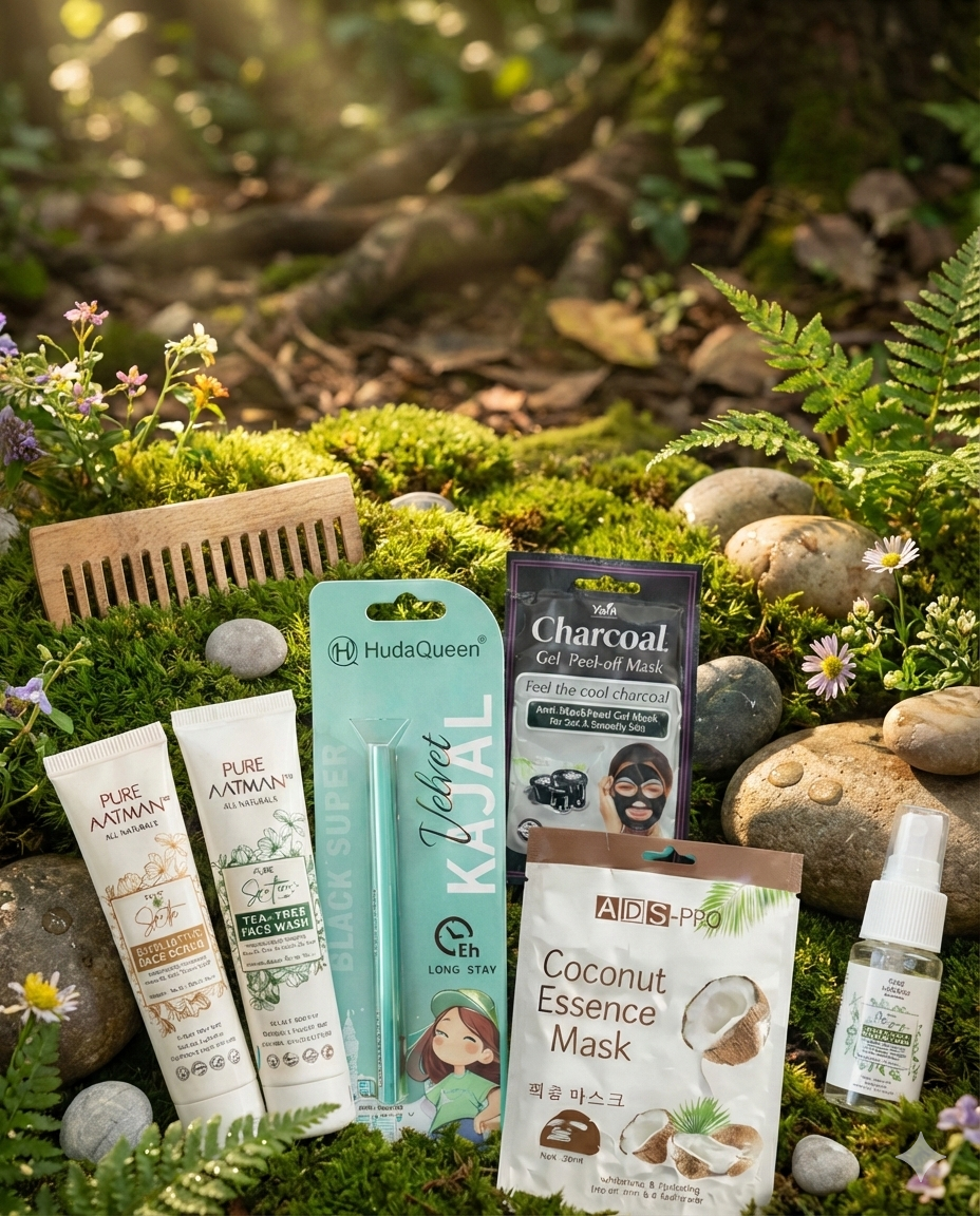 Pack of 7 Worth Rs 899 - Natural Daily Skin Care Essential – Gentle Exfoliation, Deep Protection & Natural Glow