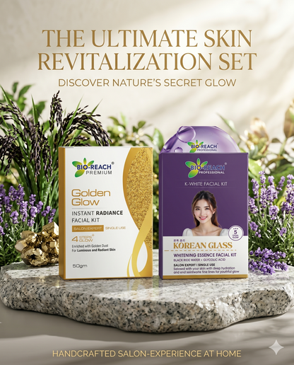 Double Glow Facial Combo (Golden Glow + K-White Facial Kit)