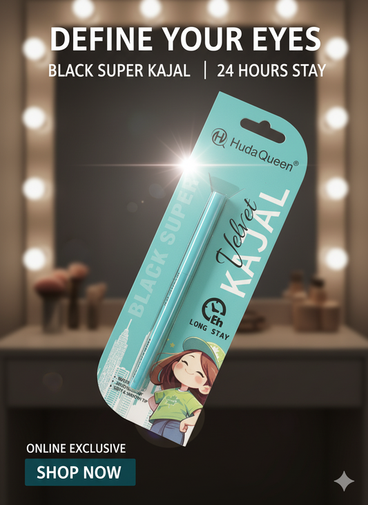 Huda Queen Velvet Kajal 24 hrs Long Stay + Coconut Essence Mask for Whitening & hydrating Repair Skin