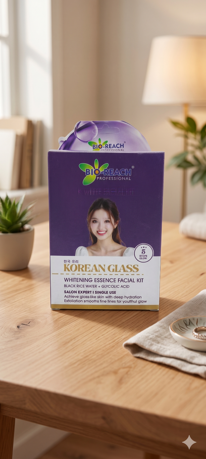 Korean Glass Skin Facial Kit (5-Step Complete Facial)  Get Salon-Like Glow at Home – In Just 5 Easy Steps