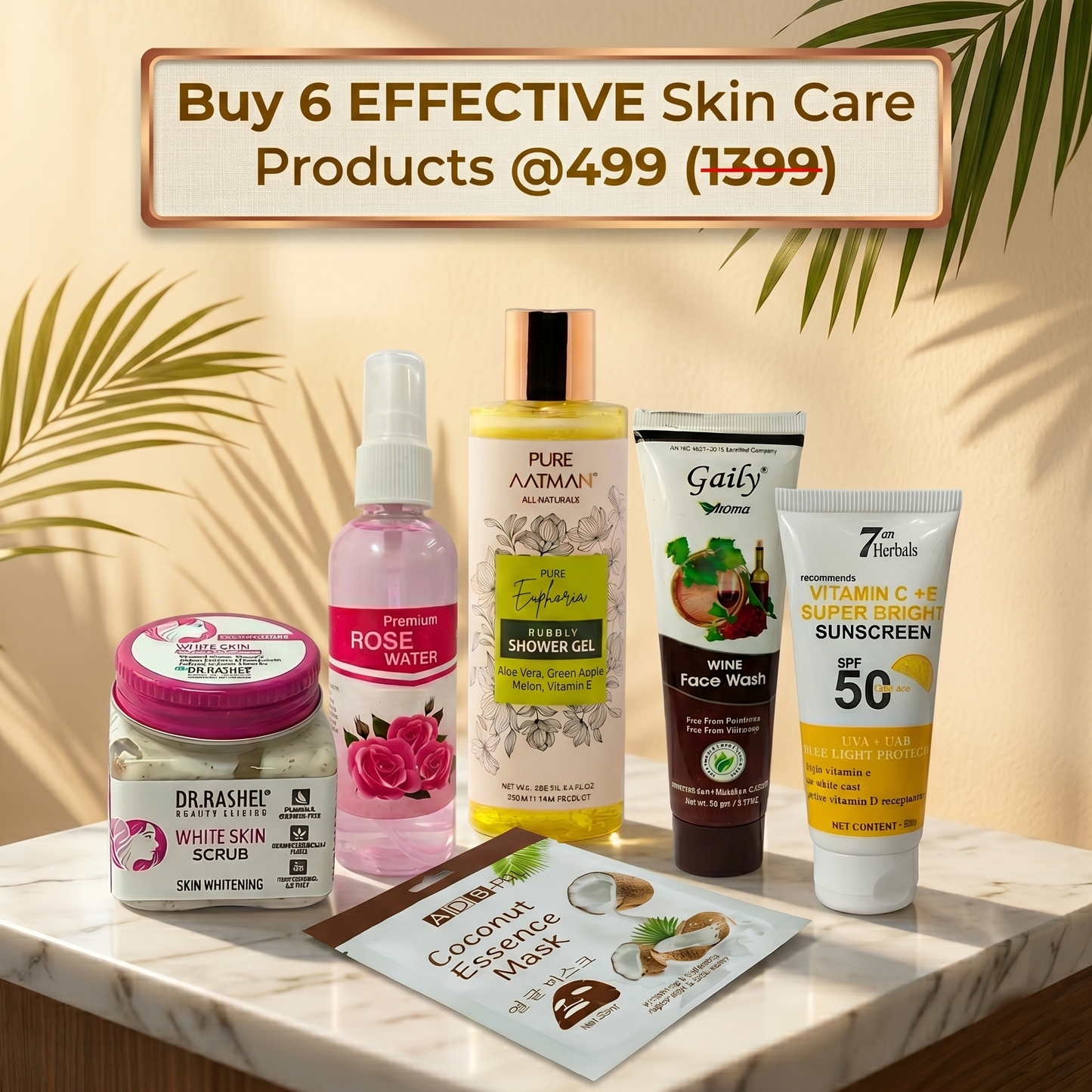 @ 499 - 6 Effective Skin Care Products Combo Pack – Complete Daily Skincare Kit for Glowing Skin