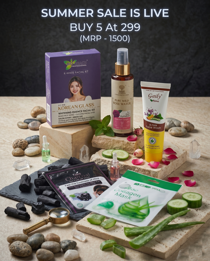 Ultimate Summer Glow 5-in-1 Skincare Bundle 🔥 SUMMER SALE EXCLUSIVE 🔥 Price: ₹299 (MRP: ~~₹1500~~) | You Save: 80%
