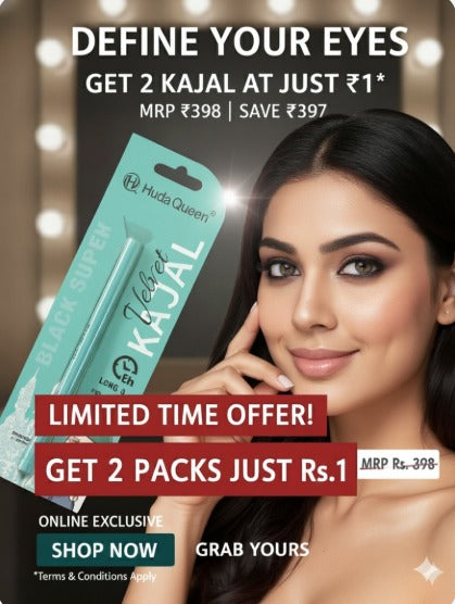 Huda Queen Velvet Kajal  24 hrs Long Stay(2 Packs of Kajal)