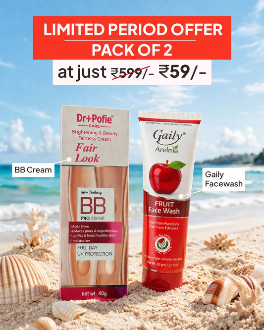 BB Cream + Gaily Fruit Face Wash Combo | Daily Glow & Cleanse Pack (Pack of 2) @59