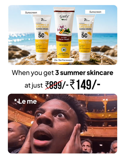 Summer Protection Combo – SPF 50 Sunscreen + D-Tan Face Wash at Just ₹149