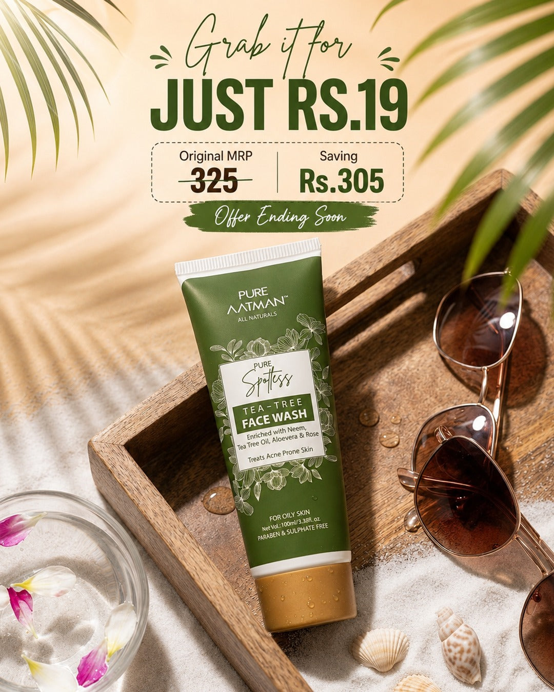 Pure Spotless Tea Tree Face Wash For Oily & Acne-Prone Skin