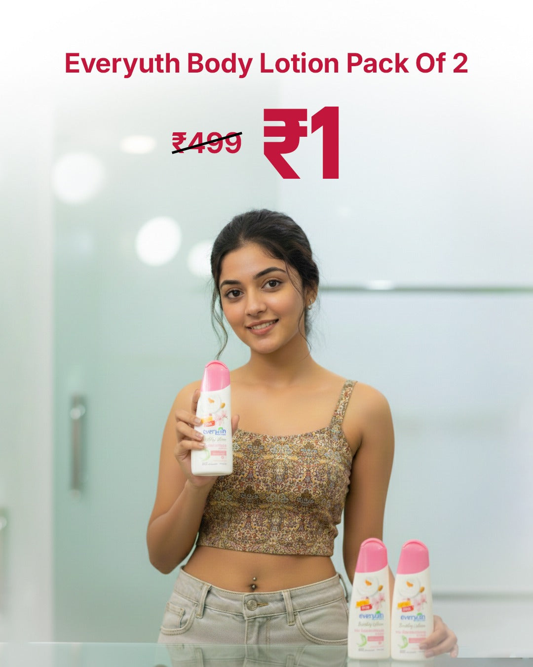 Everyuth Naturals Rejuvenating Flora Body Lotion – 48Hr Hydration with Pure Almond Milk