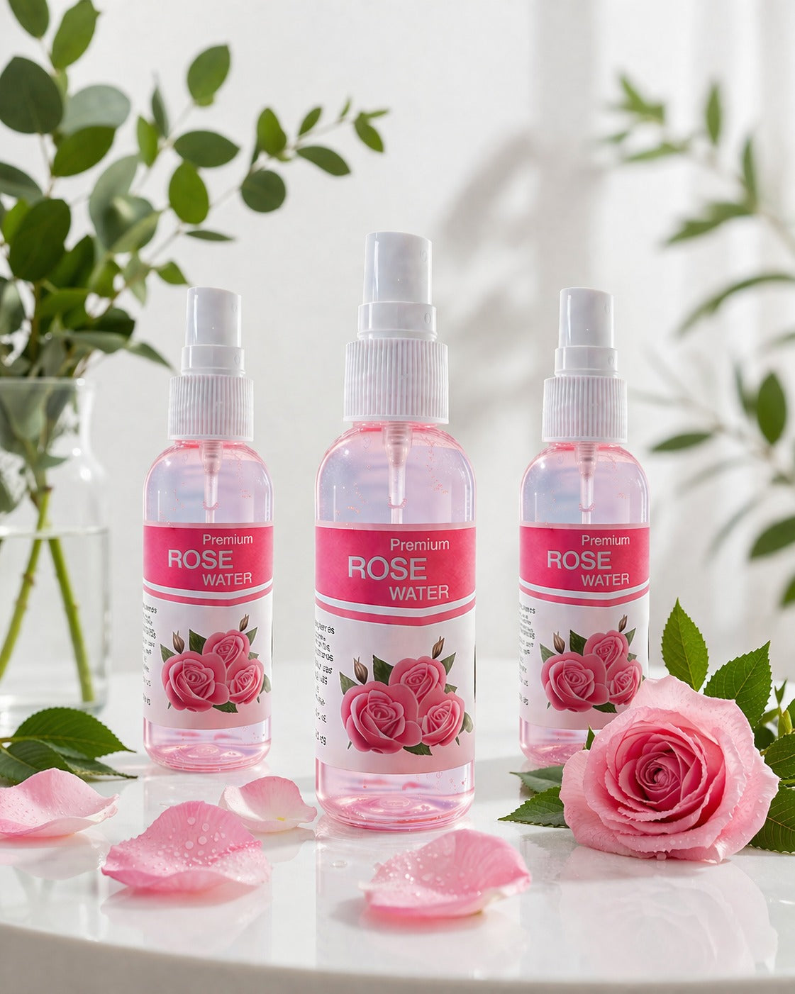 Premium Rose Water Spray – Pack of 3 | Hydrating Face Mist for Glowing Skin @59