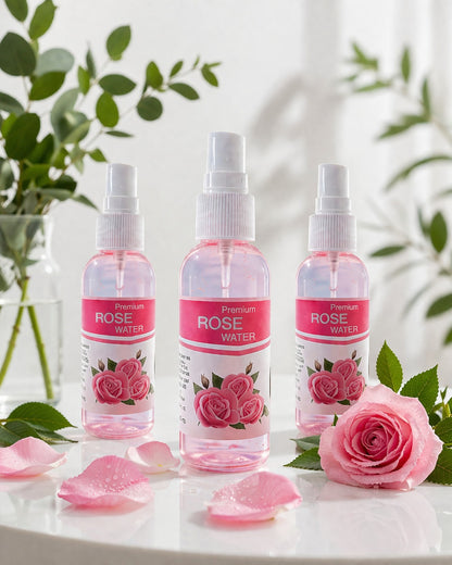 Premium Rose Water Spray – Pack of 3 | Hydrating Face Mist for Glowing Skin @59
