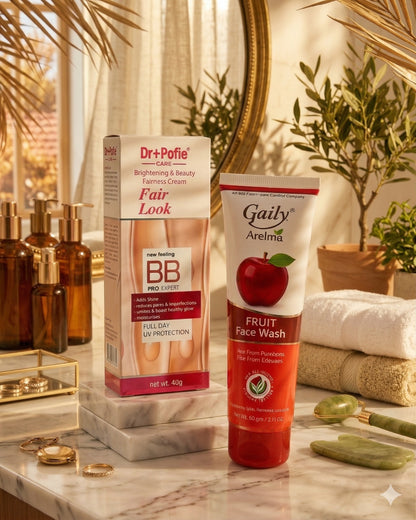 BB Cream + Gaily Fruit Face Wash Combo | Daily Glow & Cleanse Pack (Pack of 2) @59