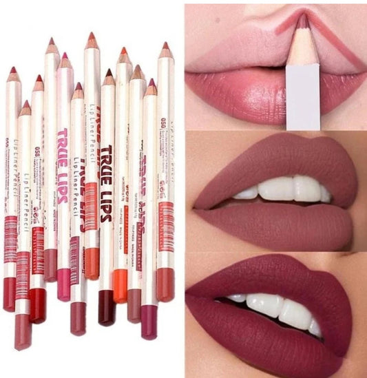 Huda Crush Smoothing Hot Super Mat Lip liner Set of 12 - MultiColour