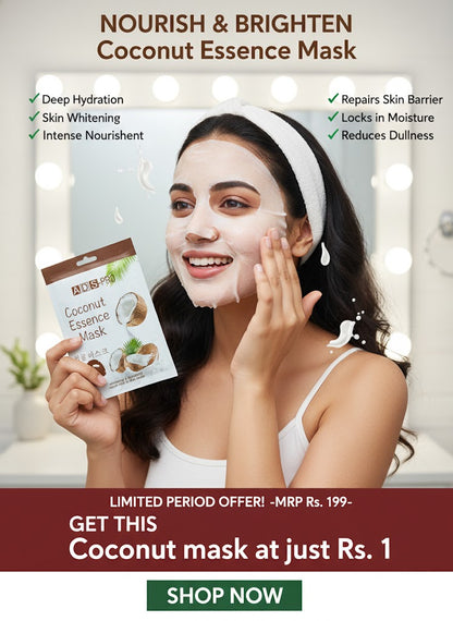 Huda Queen Velvet Kajal 24 hrs Long Stay + Coconut Essence Mask for Whitening & hydrating Repair Skin