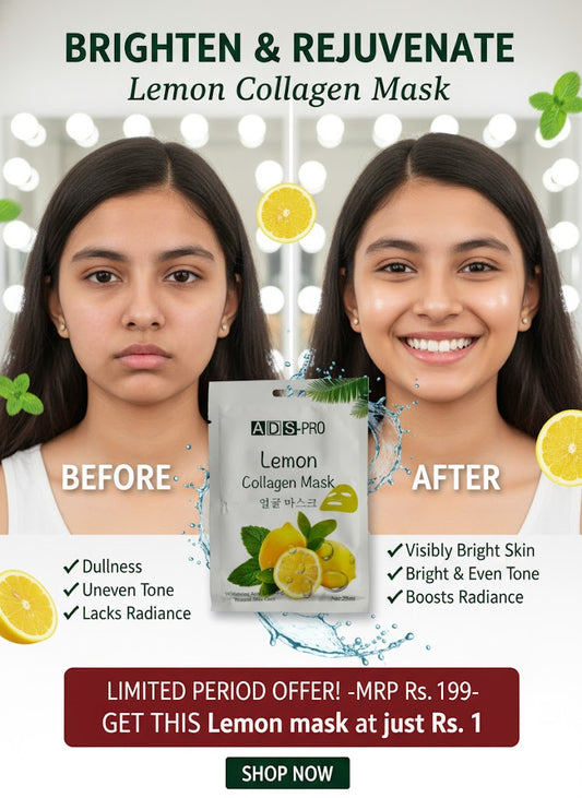 Lemon Collagen Mask for Whitening and Brightening Natural Skin